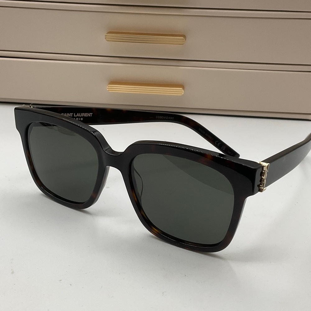 Saint Laurent Tortoiseshell Square Sunglasses - image 3